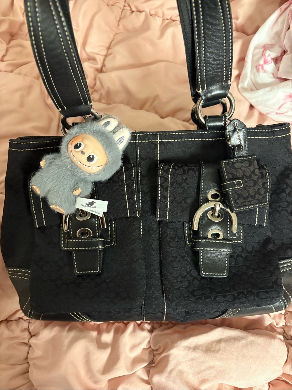 Coach Signature Jacquard Soho Shoulder Bag Vintage Y2k